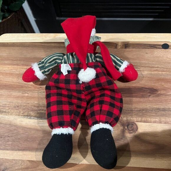 VTG Ganz Stuffed Santa Plush Shelf Sitting Frog with Sound - Picture 5 of 5